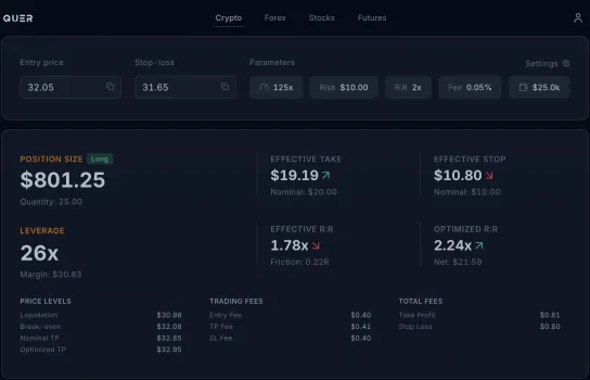 Quer Calculator Interface